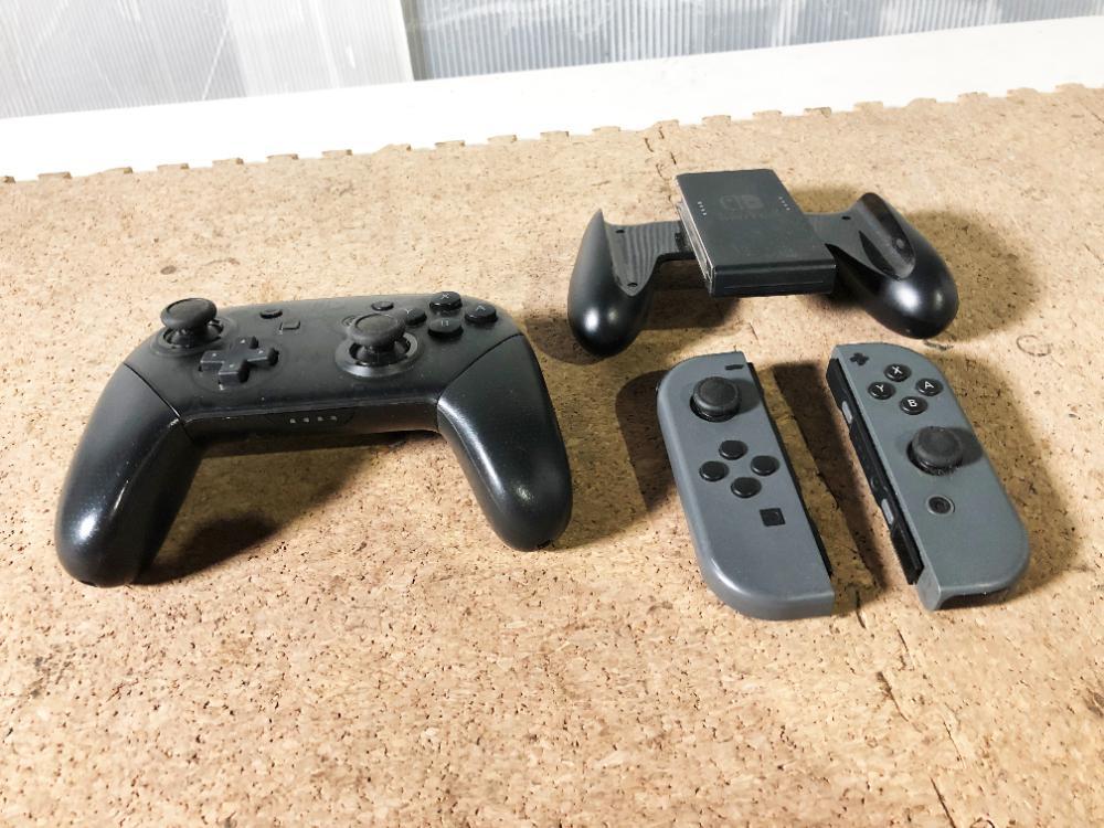 ★中古★任天堂 Nintendo Switch Proコントローラー プロコン ＋ ジョイコン グレー ＋ グリップ【HAC-013/HAC-011/HAC-015/HAC-016】CGPJ