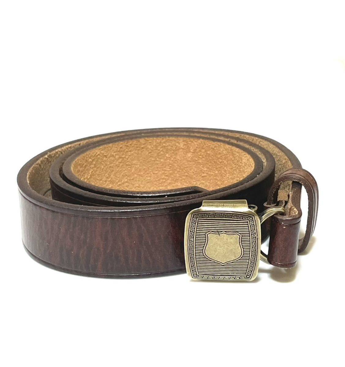 RRL ヴィンテージ加工 プレーンベルト ダークブラウン 34インチ - メルカリ