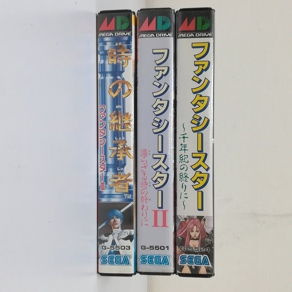 gQ063a [箱説有] MD メガドライブ ソフト ファンタシースター 1 2 3 I II