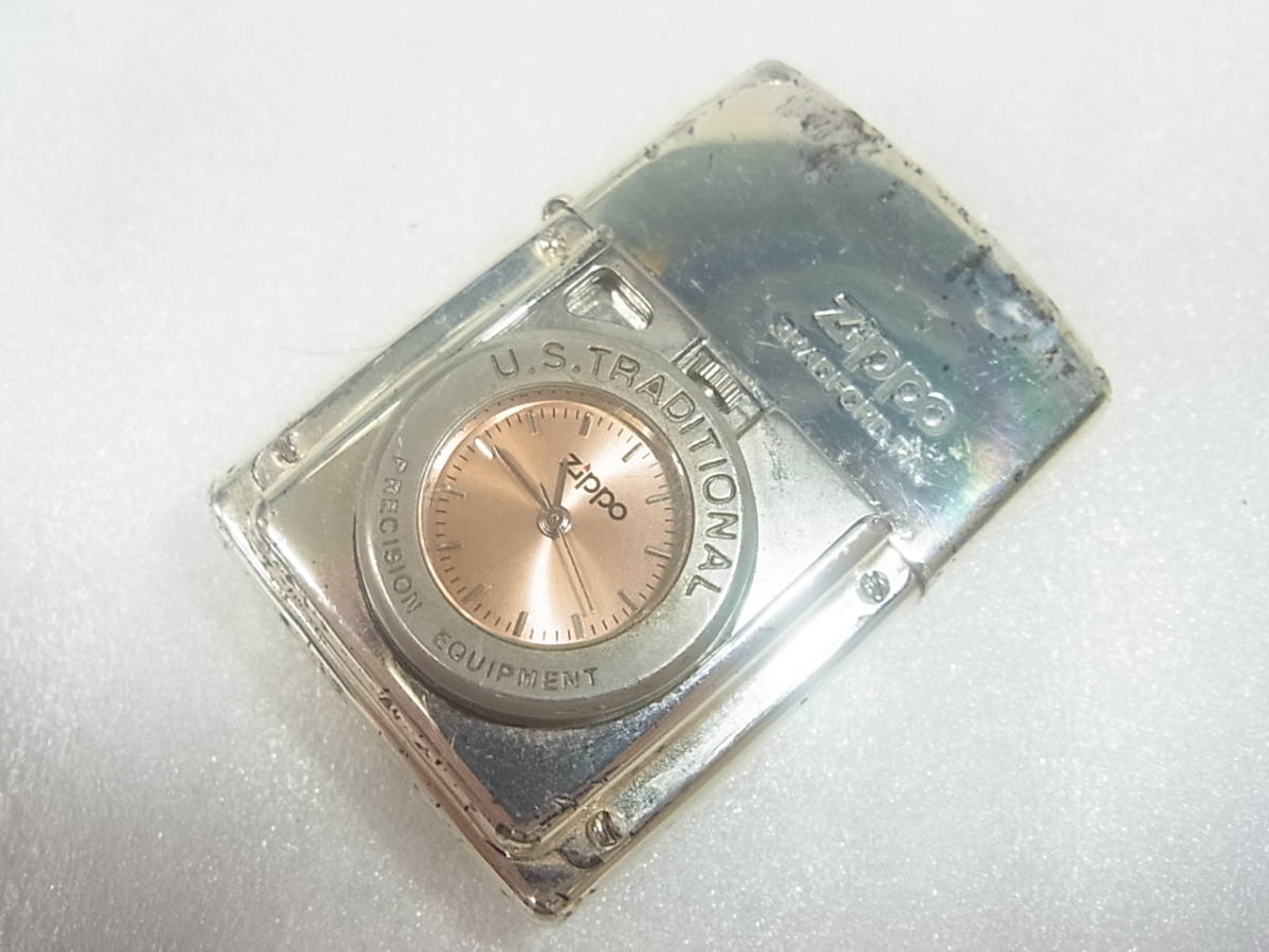 ZIPPO 時計 ライター ジッポ Watch (ジッポ) Face スピン加工 ピンク 