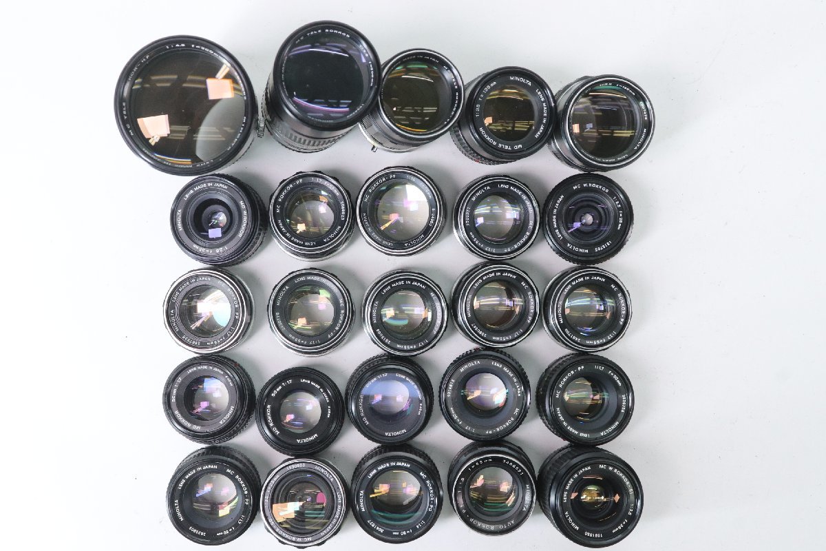 25点】MINOLTA ミノルタ 単焦点 カメラレンズ まとめ売り MC ROKKOR-PF