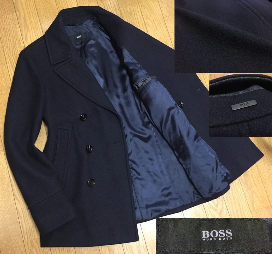 高級 HUGO BOSS ヒューゴボス ポーランド製 黒タグ 上質 ヴァージン