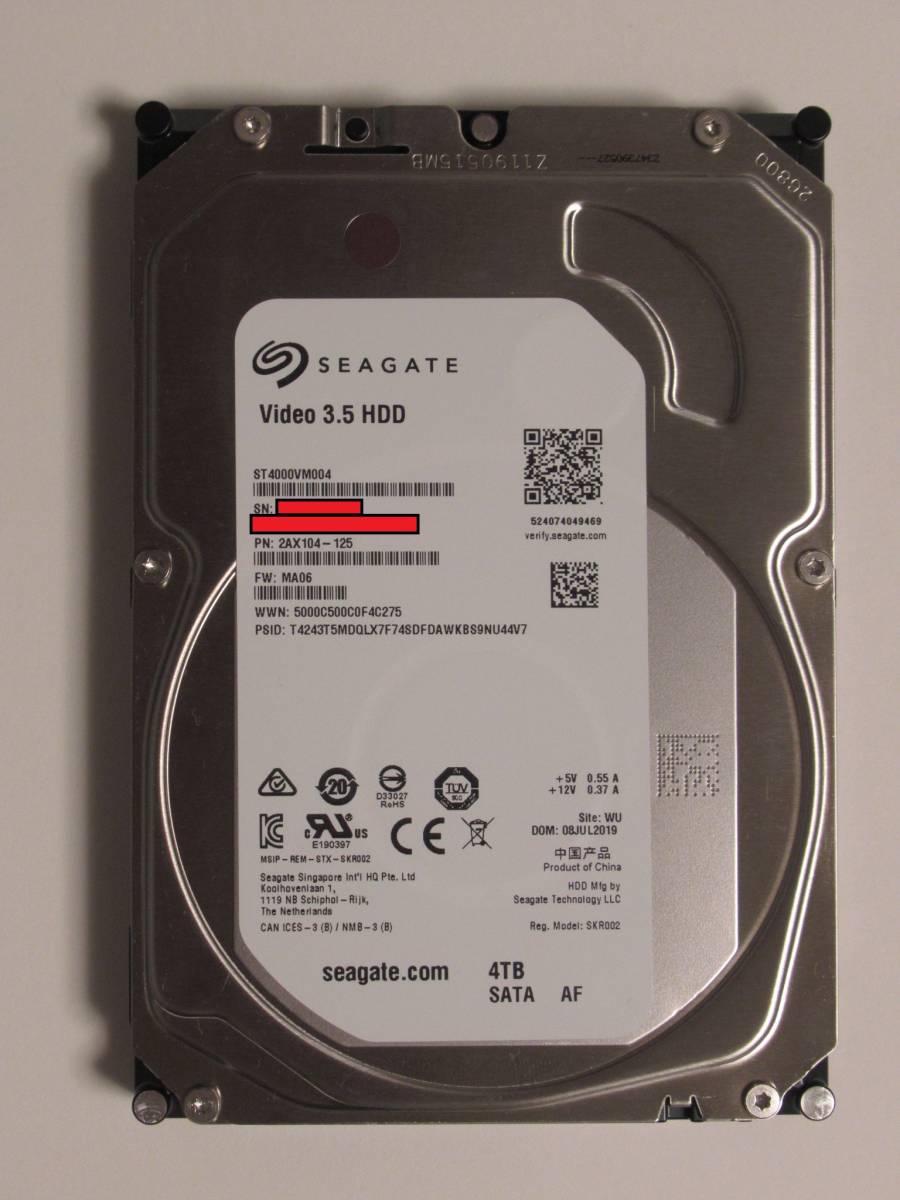 超激得，2026 AVコマンド対応 SEAGATE/SkyHawk/Video 3.5インチ HDD 4TB/ST4000VM004 /SATA600/シーゲイト/スカイホーク/その1(2TB～)｜売買されたオークション情報、yahooの商品情報をアーカイブ公開 - オークファン 3.5 SerialATA