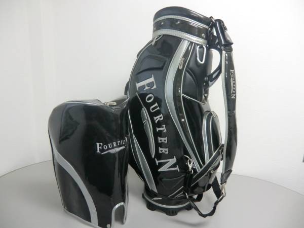 ★ フォーティーン　エナメル×合皮　黒シルバー ３点式 ★ 中古