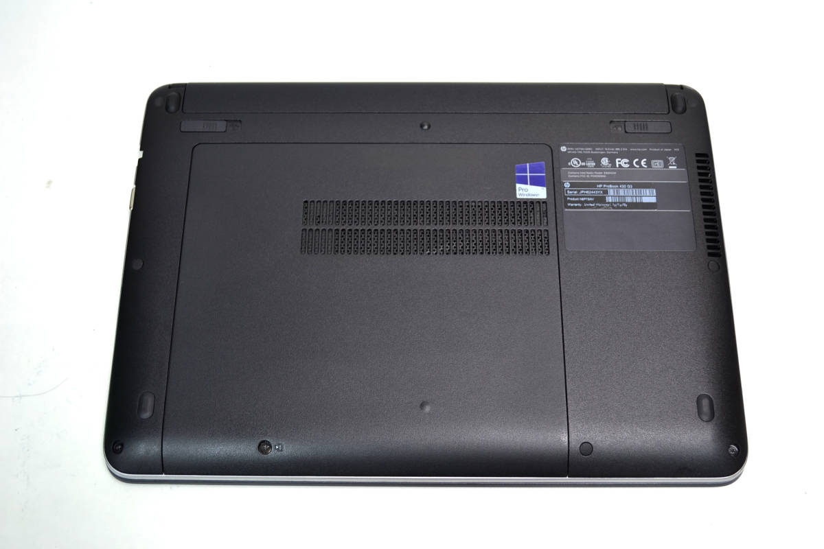 HP ProBook 430 G3 Core i3-6100U 13.3インチ液晶 Webカメラ Wifi