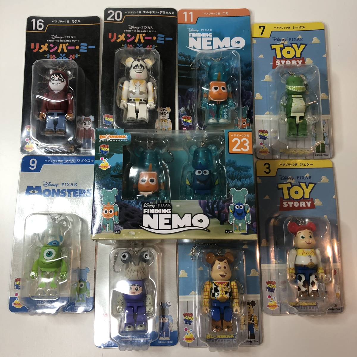 新品，豊富な HAPPYくじ PIXAR Be@rbrick ピクサー ベアブリック メディコムトイ MEDICOM TOY Disney ディズニー 9個セット まとめ売り(キューブリック、ベアブリック)｜売買されたオークション情報、yahooの商品情報 キューブリック、ベアブリック