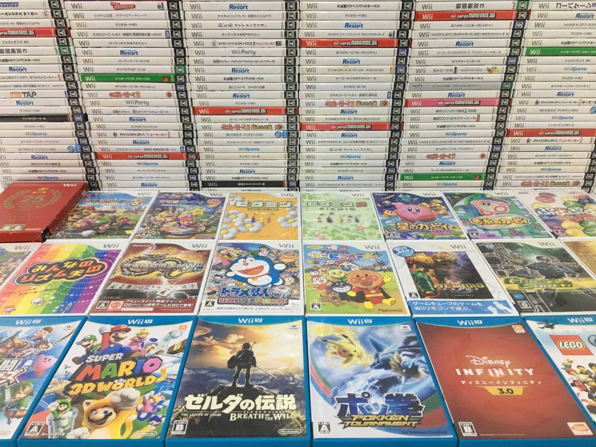 ☆Y697 Wii WiiU ソフト 300本 まとめ売り ゼルダの伝説 ブレスオブザ  