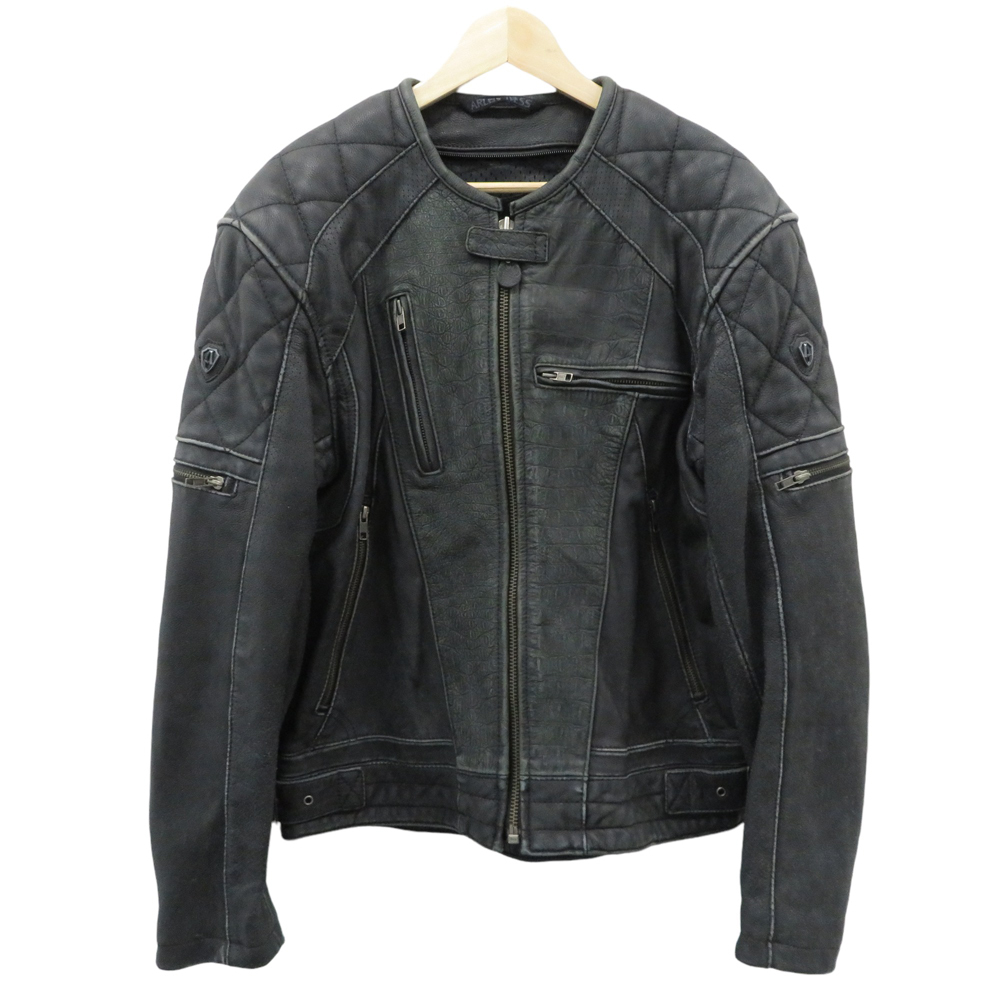 1円】ARLEN NESS アレンネス レザージャケット ライダース パテッド