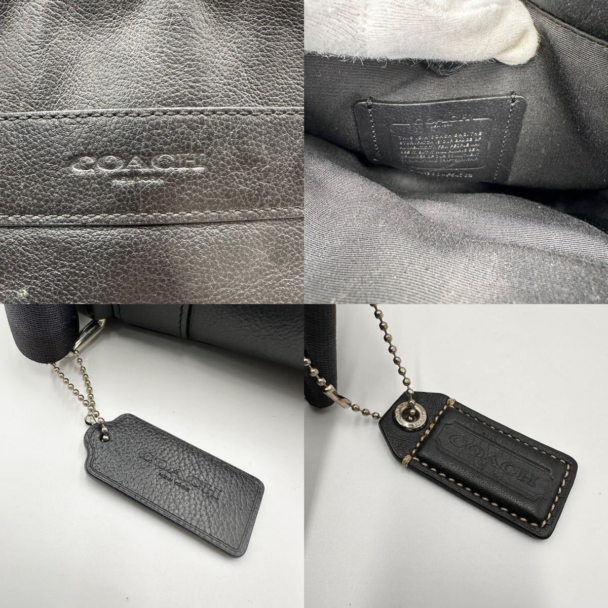 美品COACH シグネチャー ミニリュック バックパック ライトカーキ 