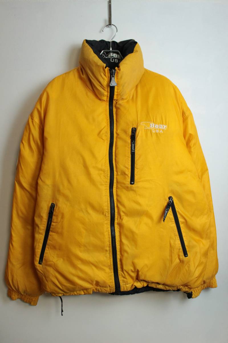 K502　90S　ベア　Bears USA　リバーシブル　ダウンジャケット　450AVG FILL POWER DUCK DOWN　肉厚　L　メンズ