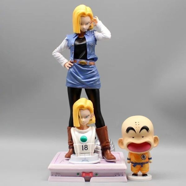 【売り切り！】LGスタジオ 18号＆クリリンフィギュア 海外正規品ドラゴンボール ☆最安保証☆DRAGON BALL ドラゴンボール 人造人間18号 18＆クリリン