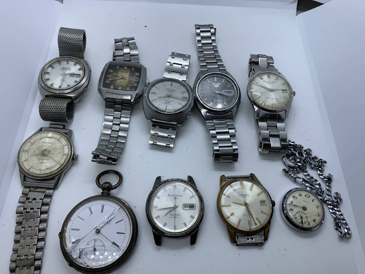 ★シチゼン セイコー 自動巻き 10点 まとめて LM ACTUS SPOTSMATIC 5 など メンズ腕時計　ジャンク