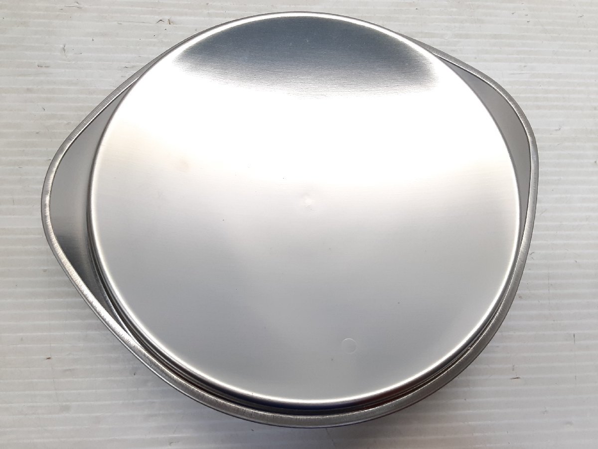 §　A77519　【未使用】　 柳宗理　DESIGNED BY SORI YANAGI　鉄フライパン　18㎝　蓋付き　IH対応　マグマプレート