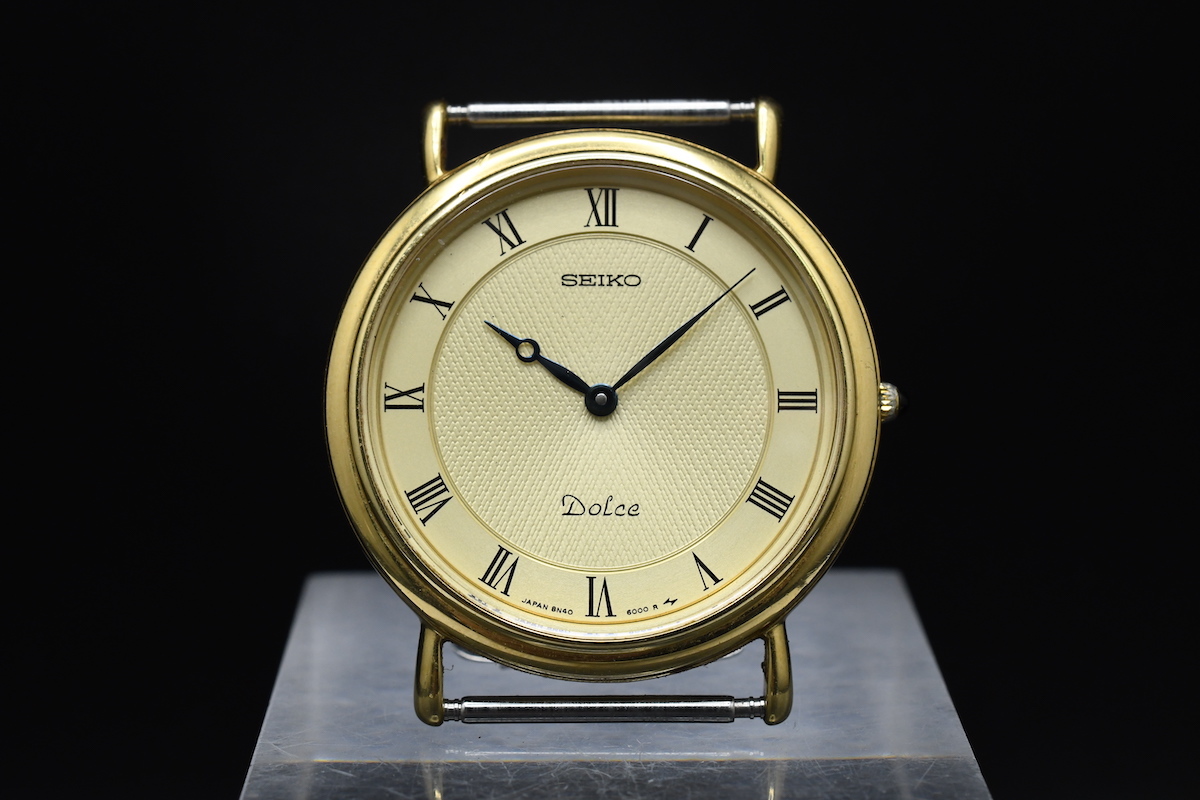SEIKO Dolce 14KT BASE METAL BACK Ref：8N40-6000 セイコー ドルチェ 