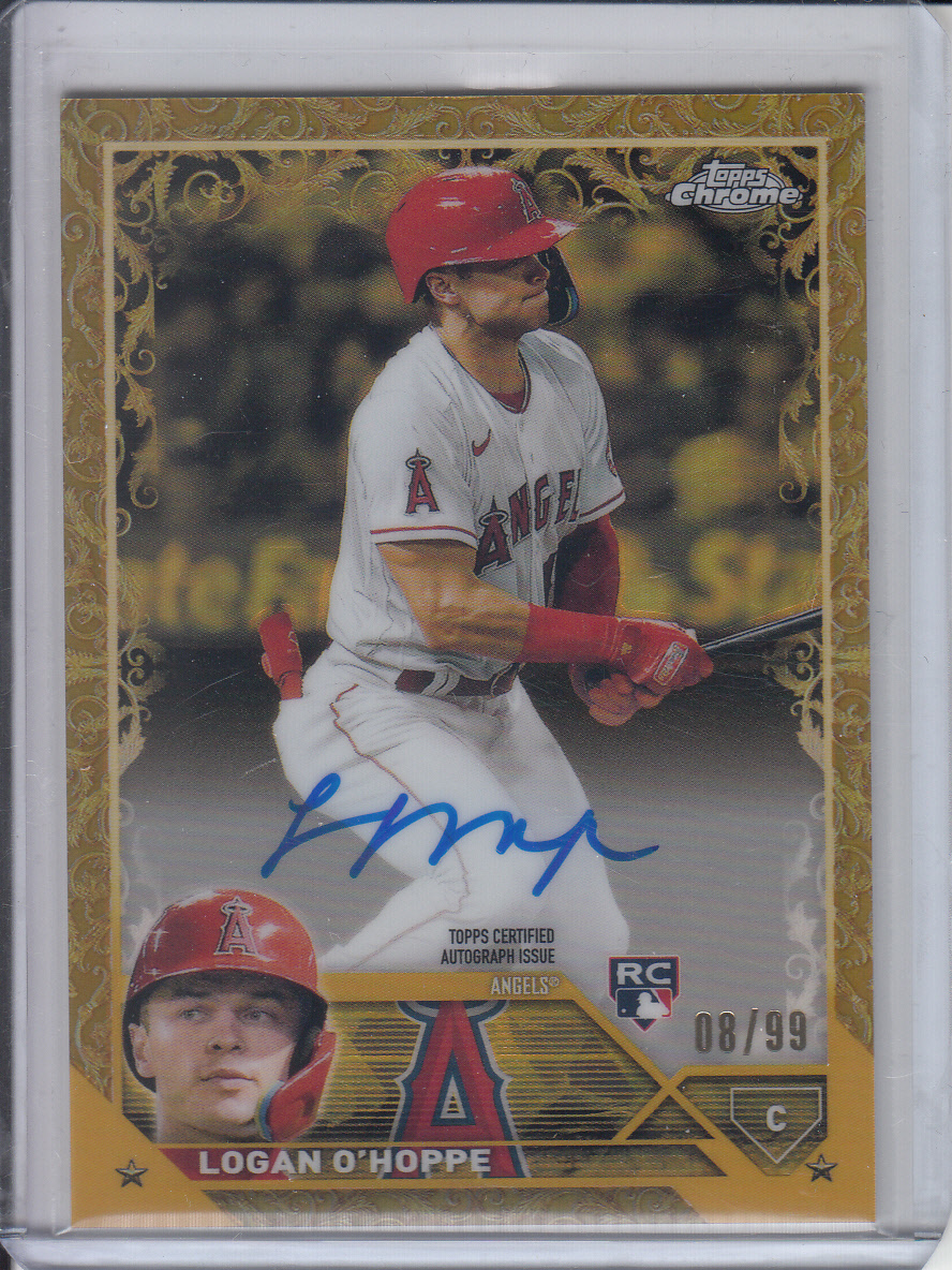 新作入荷，本物保証 Logan O&rsquo;Hoppe 直筆サインカード 99枚限定 Chrome Gold Etch Auto 2023 Topps Gilded Collection Baseball Los Angeles Angels RC(Topps)｜売買されたオークション情報、yahooの商品情報をアーカイブ公開 - オークファン シングルカード