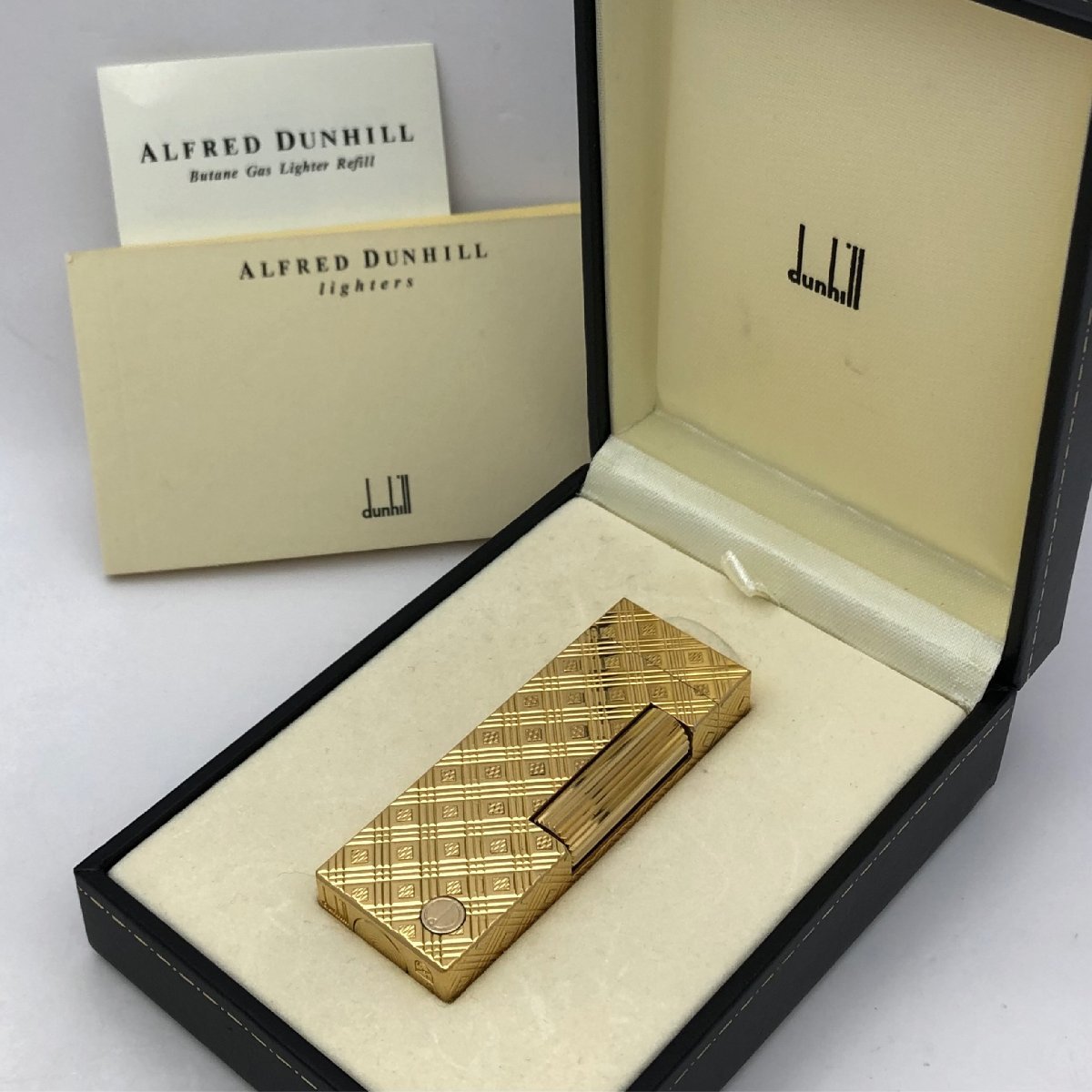 1円～/dunhill/ダンヒル/ローラー/ゴールドカラー/箱付/ガスライター