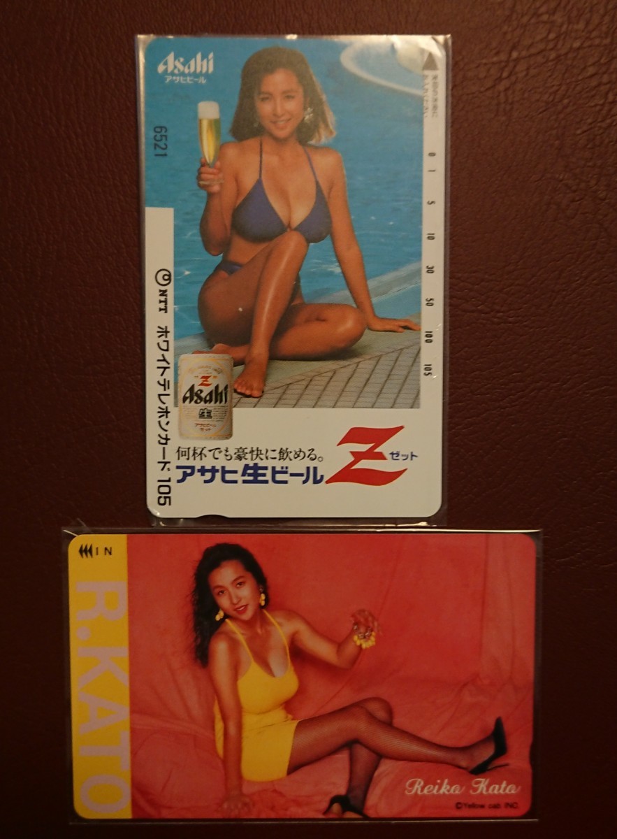 かとうれいこ 珍品名刺 テレカ６枚 テレホンカード テレフォンカード ハイレグ 水着_5