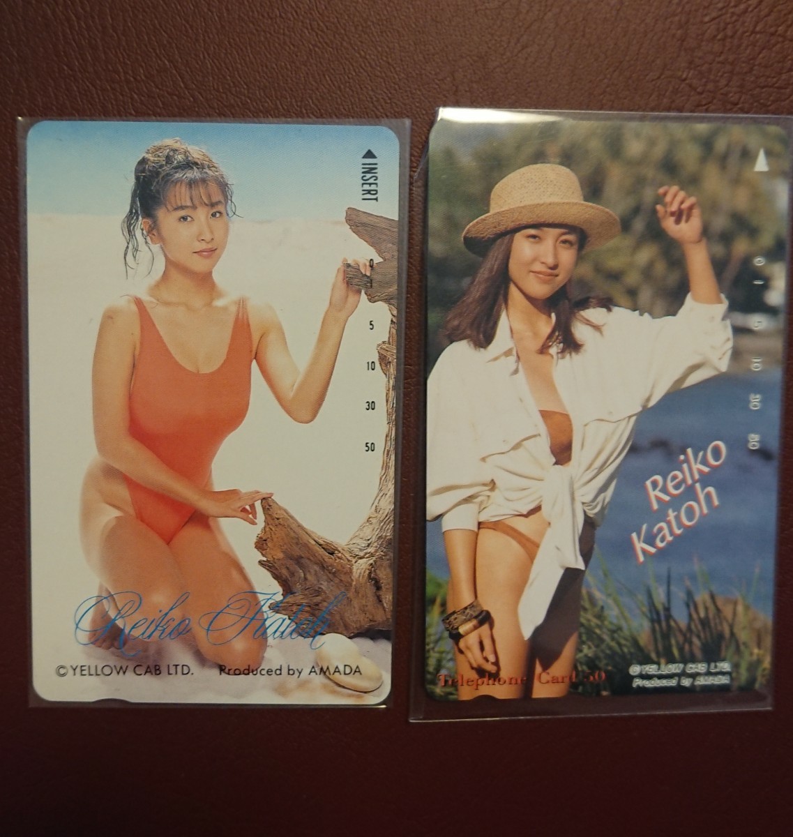 かとうれいこ 珍品名刺 テレカ６枚 テレホンカード テレフォンカード ハイレグ 水着_7
