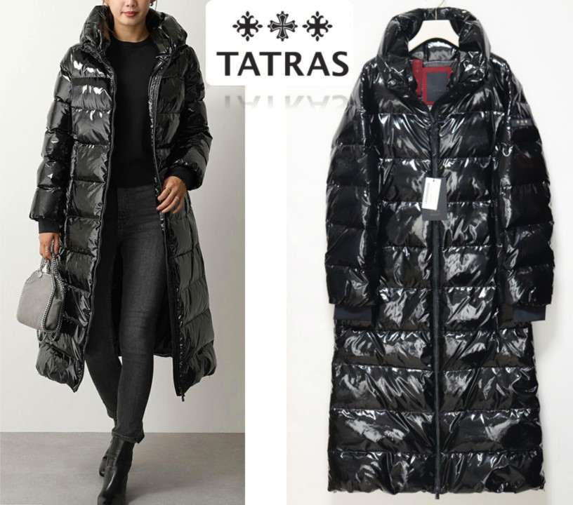118,800円新品タグ付き【TATRAS タトラス】FASANELLA ロングダウンジャケット コート 黒 03(M-L) v4024