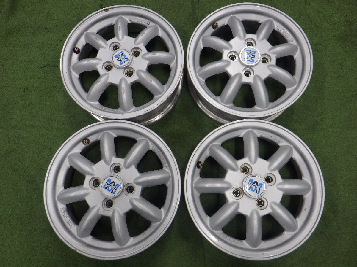 ミニライト☆MINILIGHT☆14インチアルミホイール4本セット☆4.5J+45☆4穴☆PCD100☆Y9396☆S1F