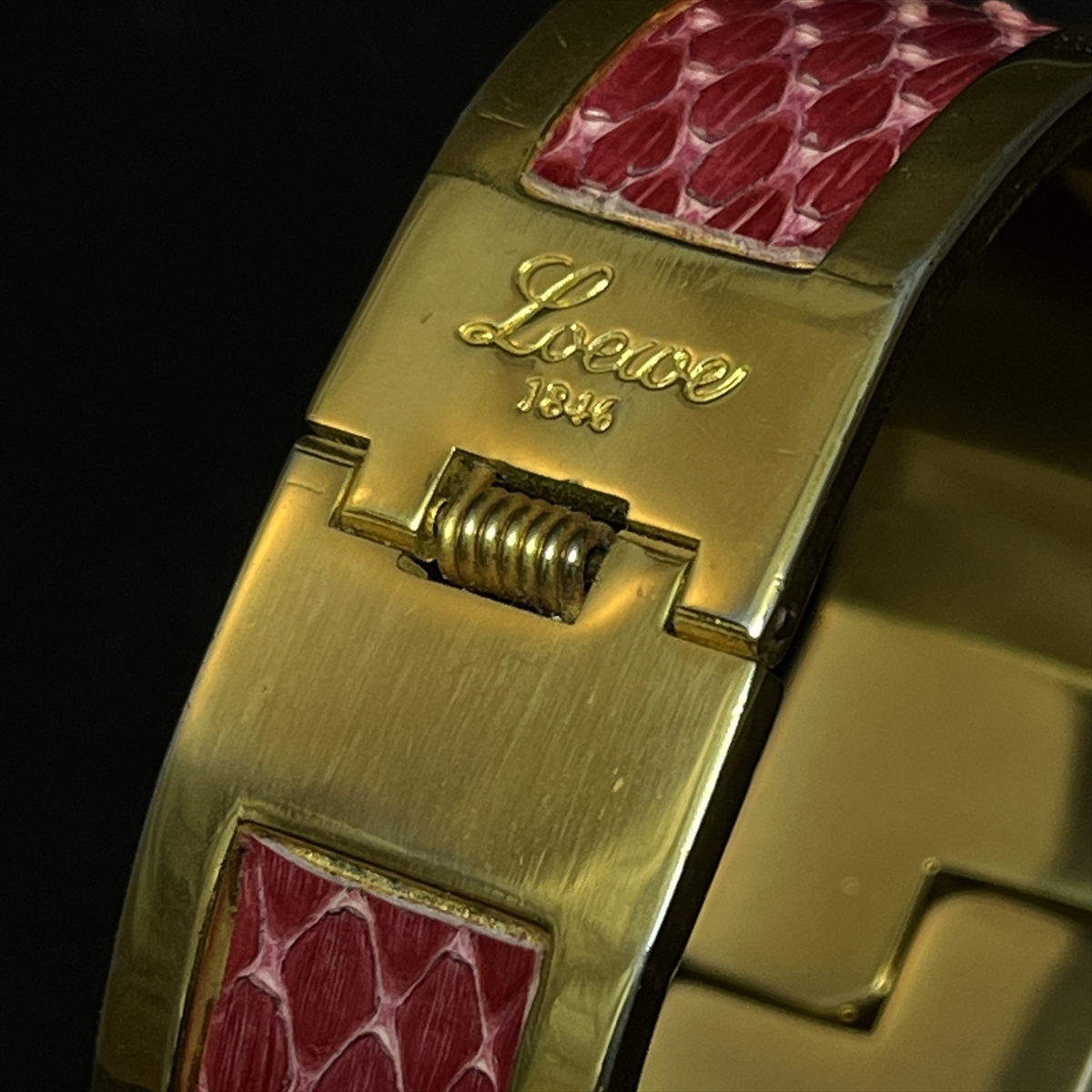 LOEWE◇ロエベ ヴィンテージ ブレスレット ゴールド パール 蕾 チェーン