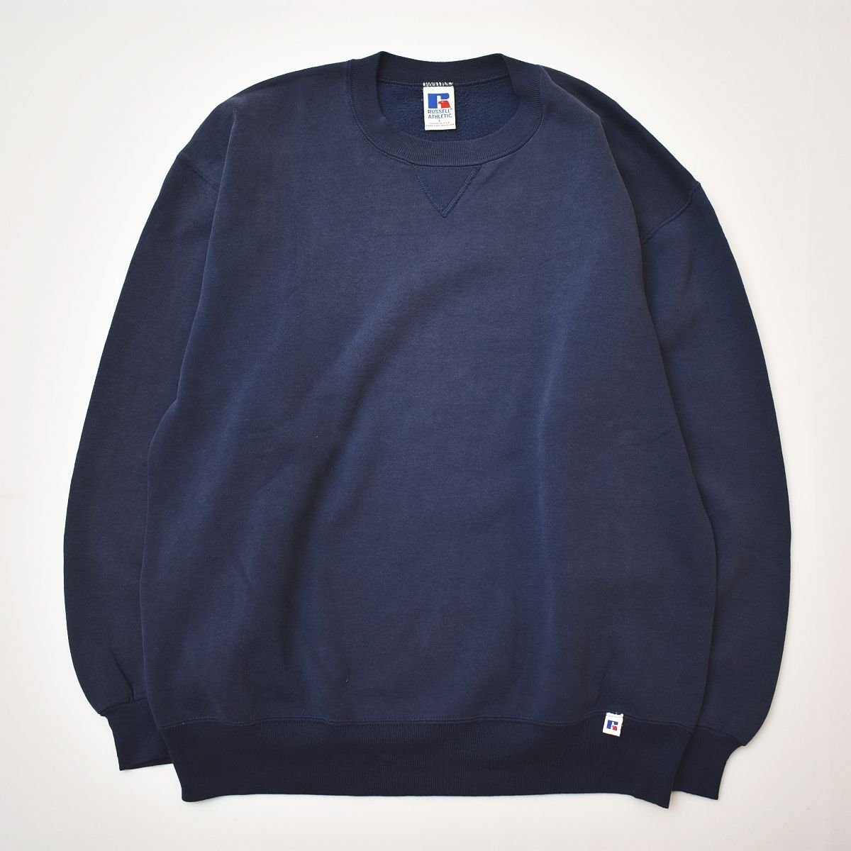 ☆90s ヴィンテージ USA製 ラッセル RUSSELL ATHLETIC 前V ソリッド 