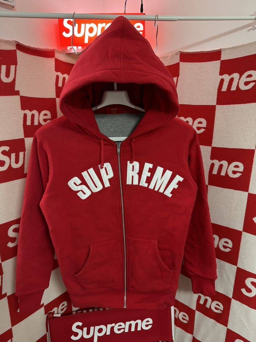 ☆名作☆超激レア☆Supreme アーチロゴ サーマルジップアップパーカー