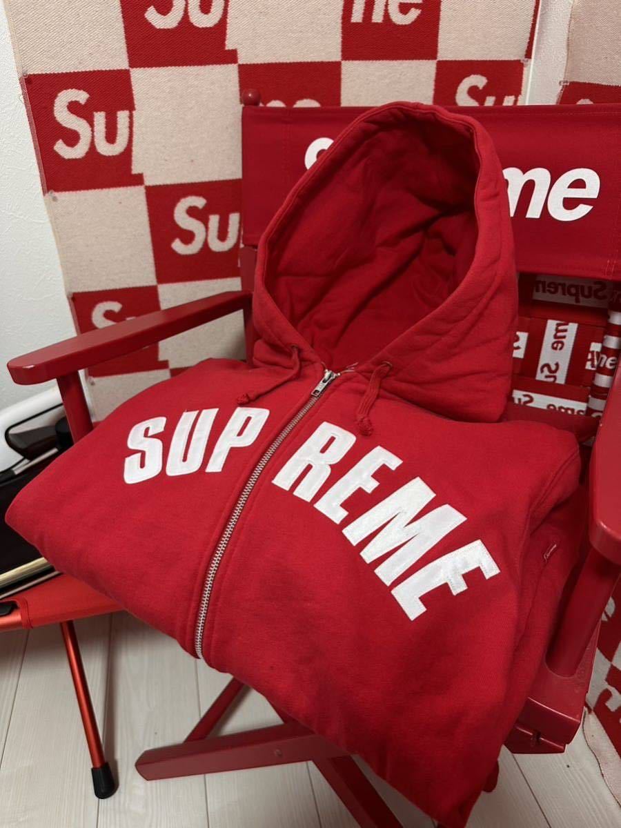 ☆名作☆超激レア☆Supreme アーチロゴ サーマルジップアップパーカー 