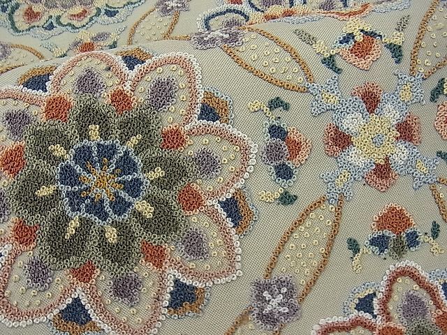 正絹 総相良刺繍 袋帯の中古品・新品・未使用 -総刺繍 平和屋着物 