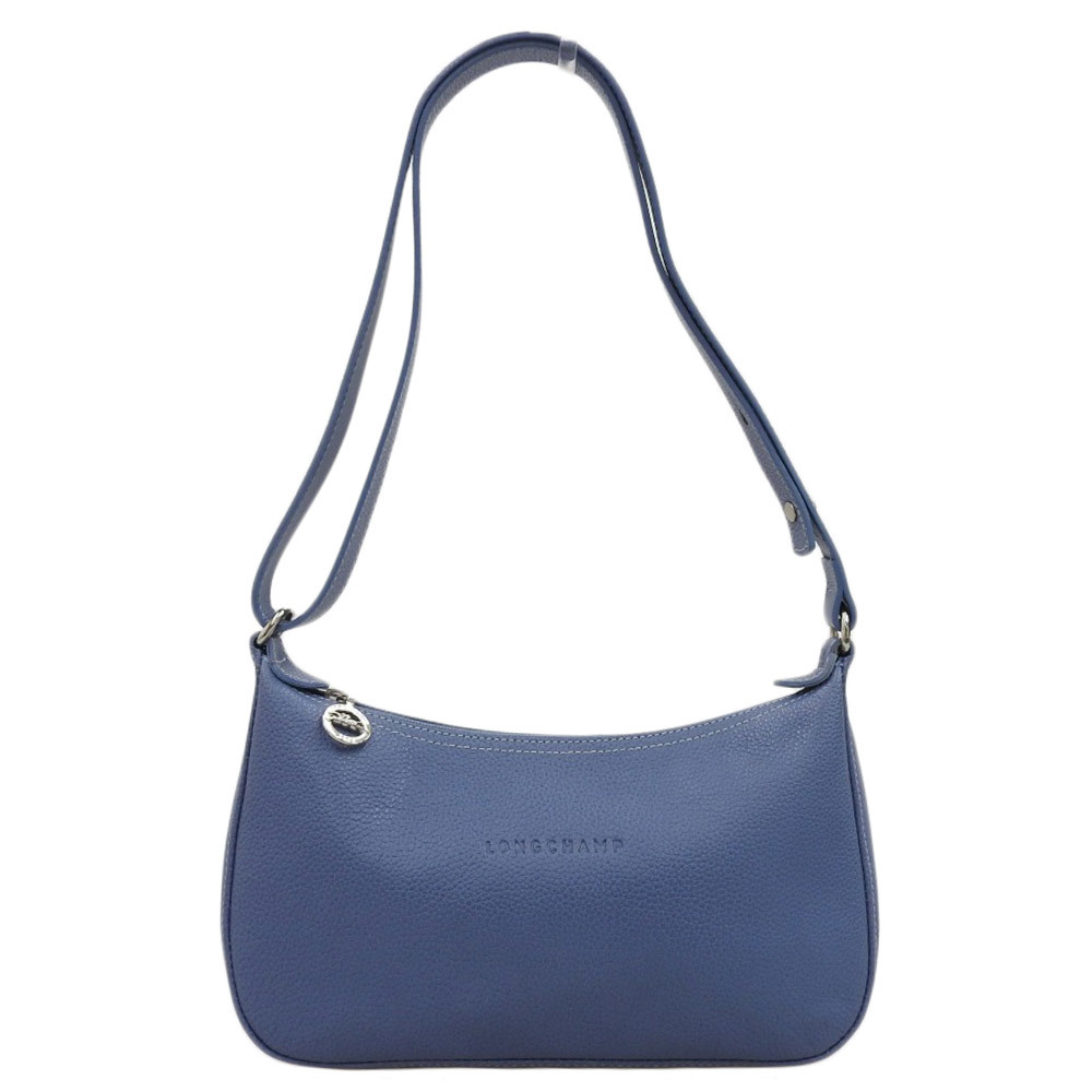 未使用 ロンシャン LONGCHAMP スカイブルー レザー ワン ショルダー 