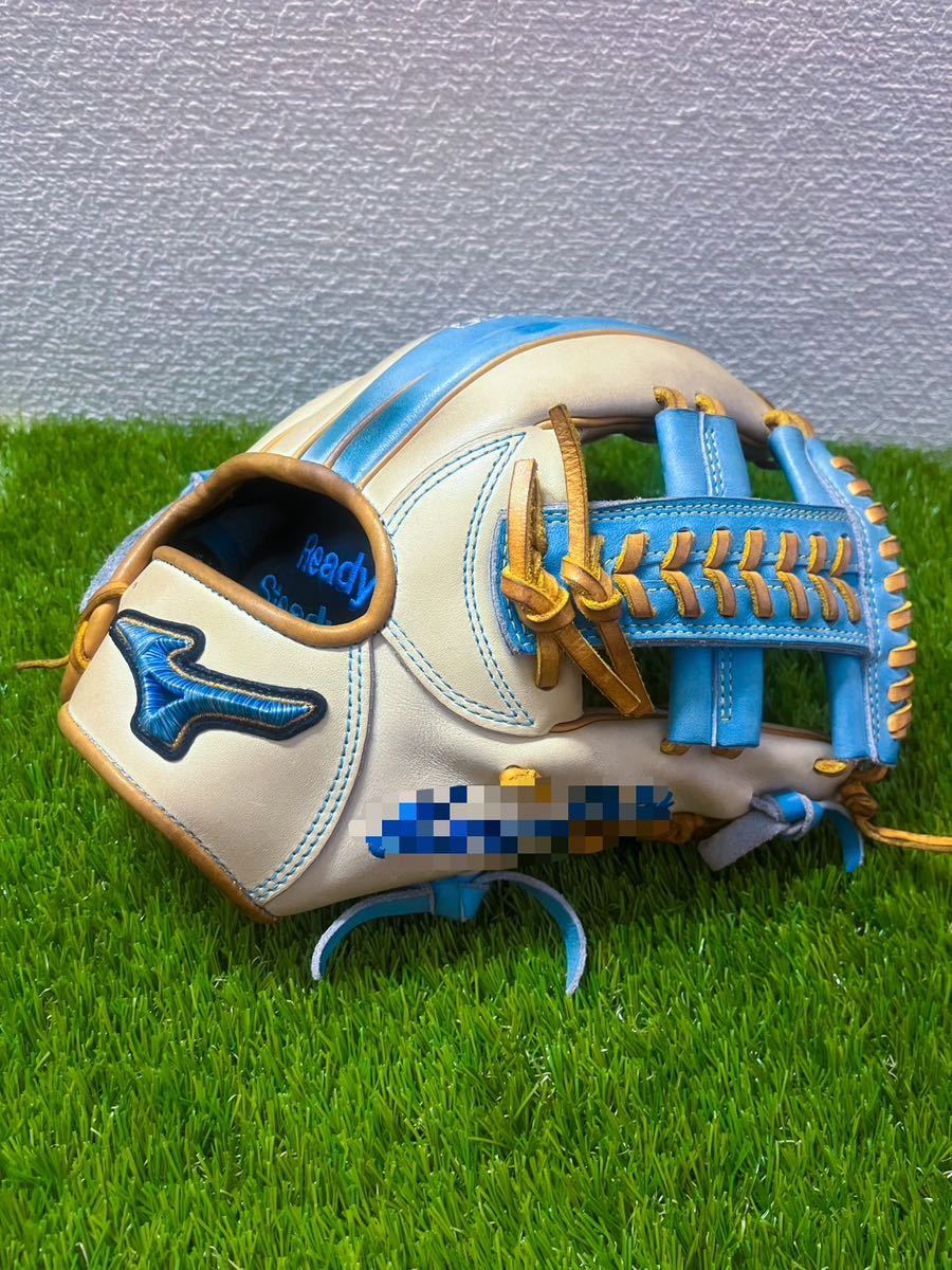 ミズノプロ　軟式　内野手用オーダーグローブ　宮﨑敏郎モデル　ダイバーシティブルーラベル