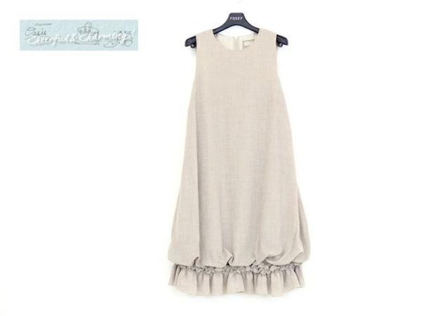 DAISY LIN/FOXEY ドレス ワンピース デイジートラベル 40 ハンプトンベージュ トリアセテートBLEND 35124