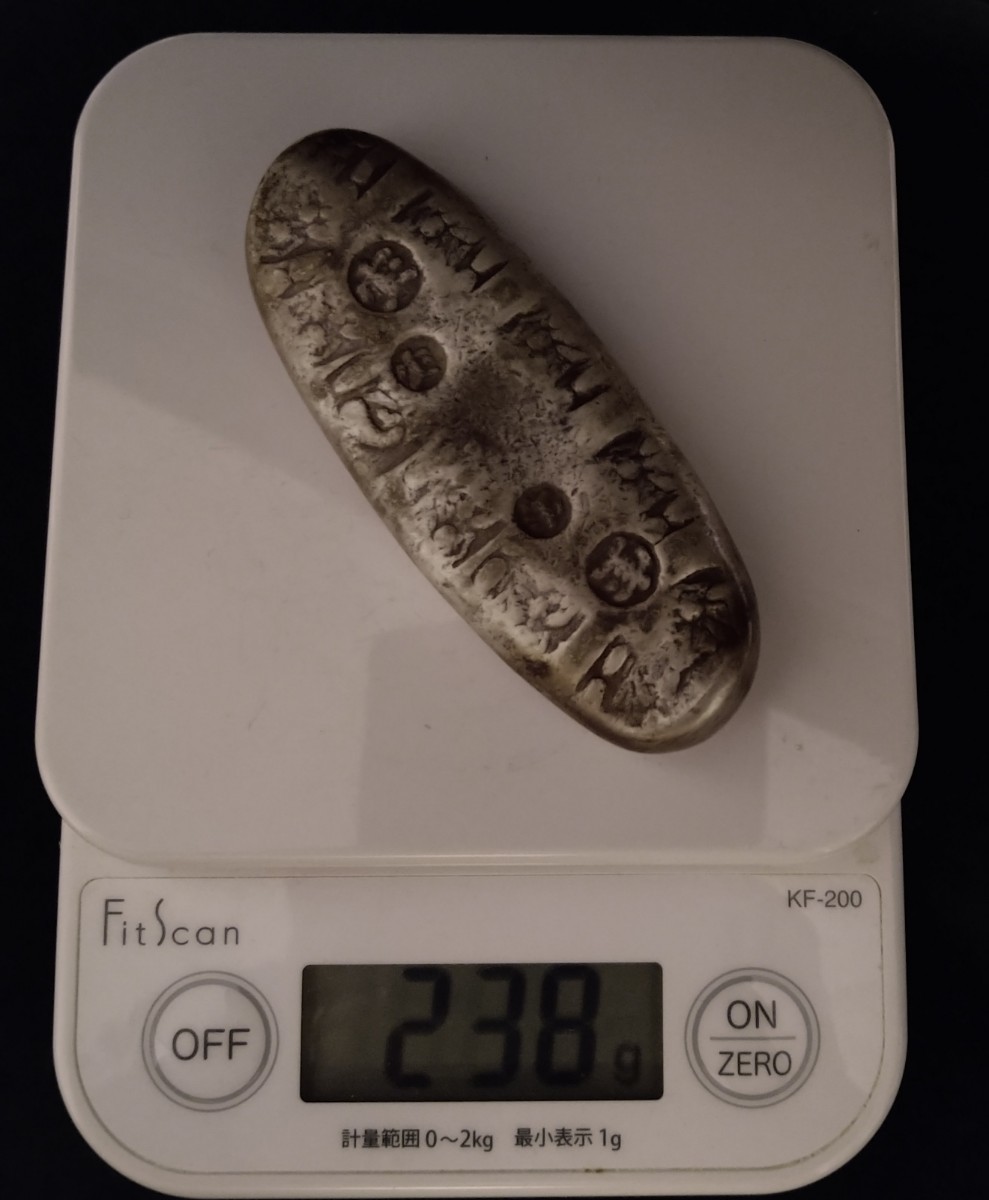 宝永丁銀 目方約238g 桐箱入り 古銭 宝 貨幣 丁銀 江戸 Yahoo