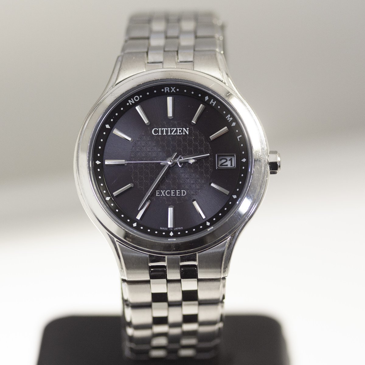 シチズン「エクシード」H111-T013627 ソーラー 電波 中古品動作品　CITIZEN　EXCEED 1円スタート