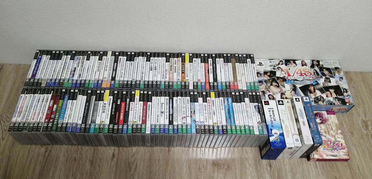 ★まとめ売り★ソフト未開封あり★箱・説明書付きPSPソフト大量110本以上セット★太鼓の達人　ドラゴンボール　大戦略　アイドルマスター等