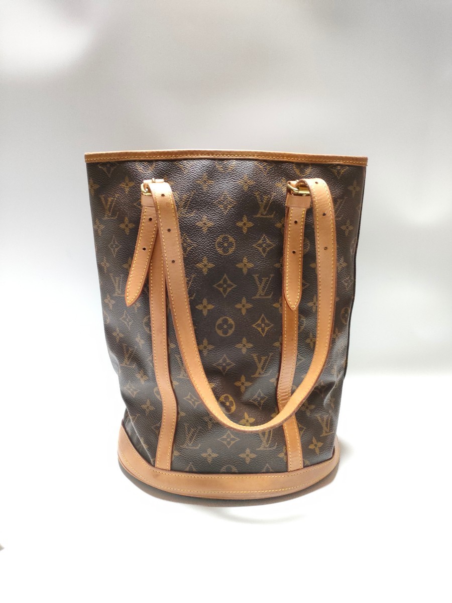 1円〜 LOUIS VUITTON モノグラム モノグラム バケットGM ショルダーバッグ 
