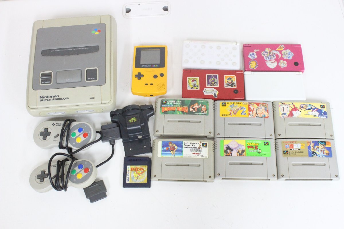 ○SFC/スーパーファミコン DS Lite DS 4台 ゲームボーイカラー 他 ソフト付