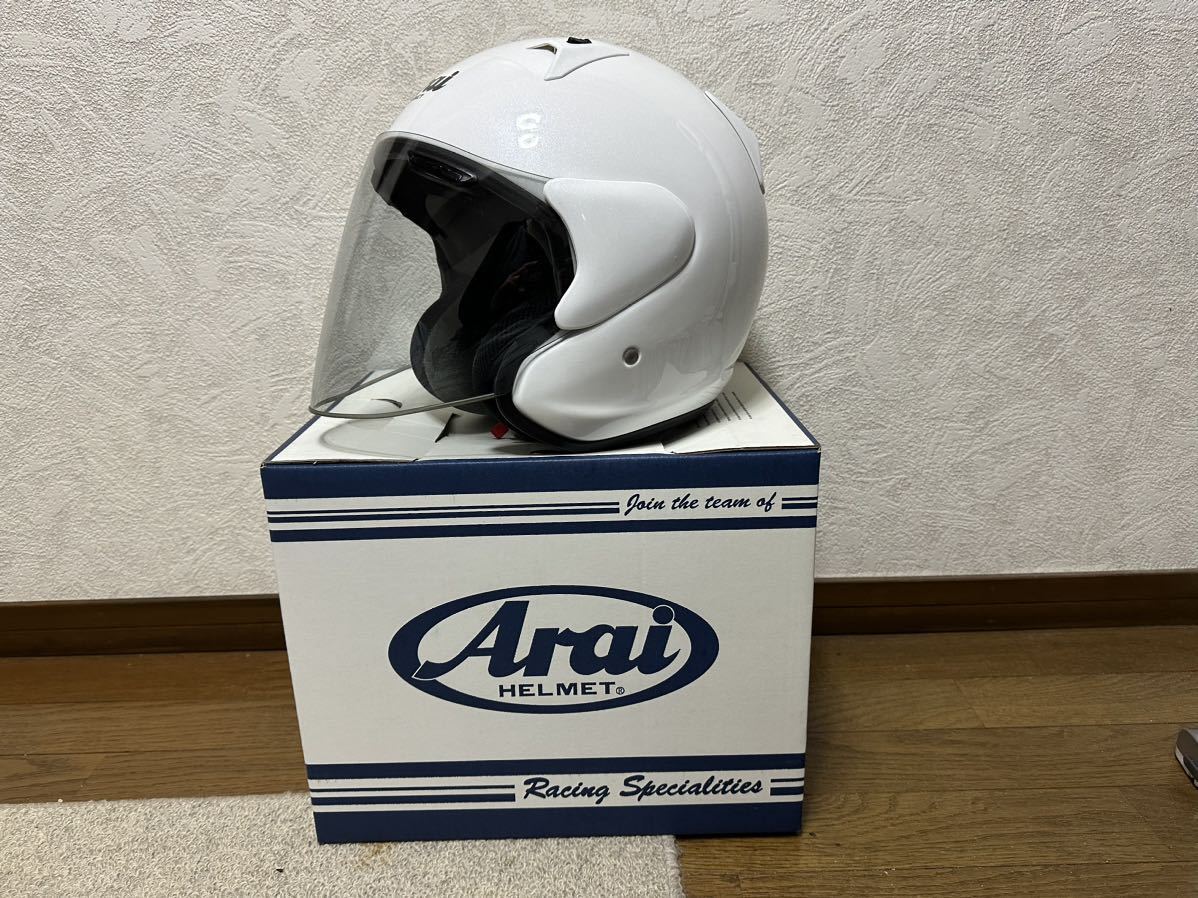 アライ Arai ジェットヘルメット SZ-G ホワイト Mサイズ 57〜58cm