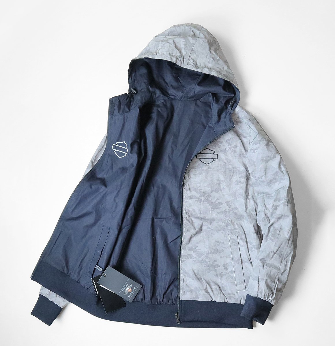 ★未使用 ハーレーダビッドソン (純正アパレル） リバーシブルジャケット Mサイズ ブルゾン ライディング HARLEY DAVIDSON◆FR15