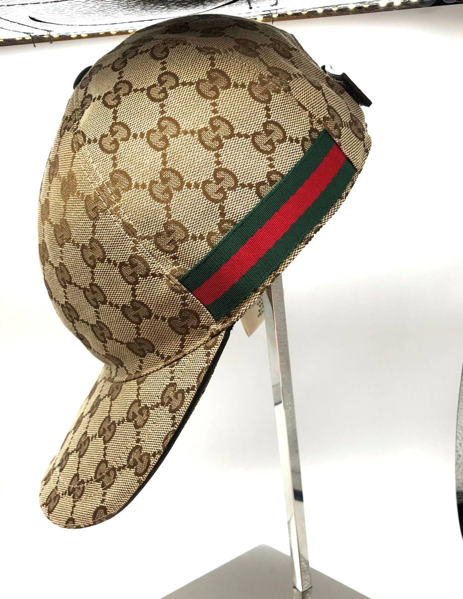 未使用・人気】GUCCI グッチ GGキャンバス ベースボールキャップ 帽子