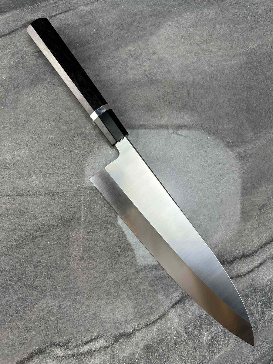 レア 巨大な出刃包丁 9寸V金10号 巨大な魚の解体に使用 真空焼き入れサブゼロ処理 刺身包丁和包丁本出刃 黒檀黒水牛八角柄