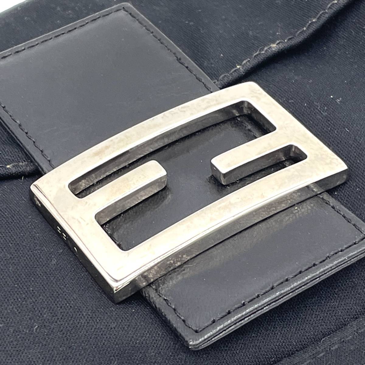 1円 FENDI フェンディ マンマバケット コットンジャージー ブラック 黒 