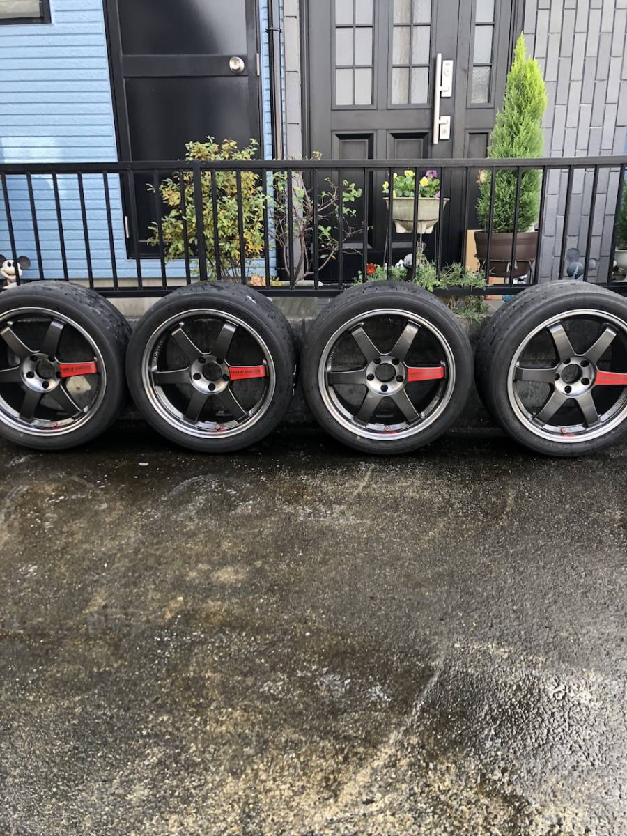 レイズ　TE37SL 18インチ9.5Jオフセット35 A052 265/35R18 ４本セット　