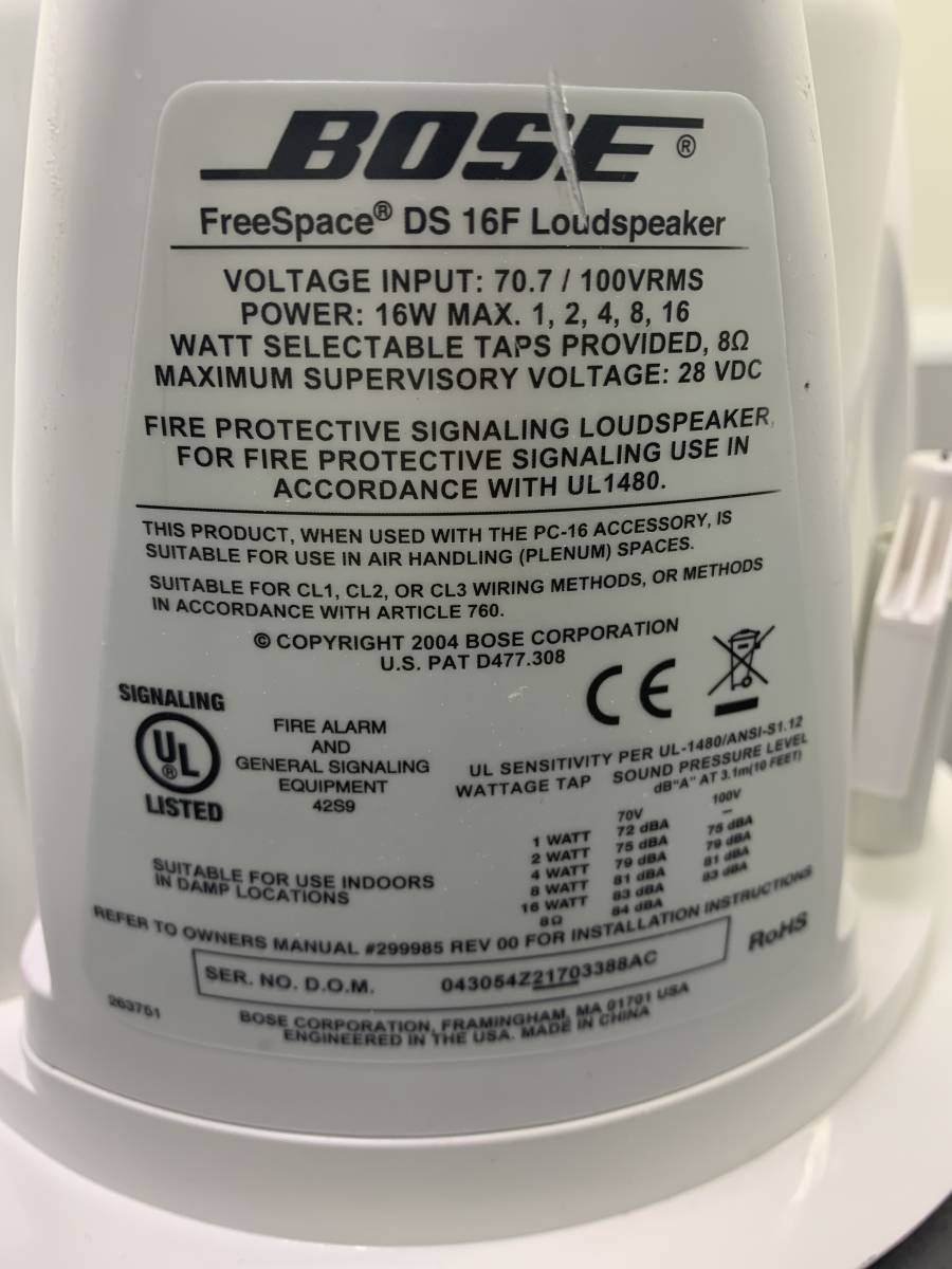 1116 ○ BOSE Free Space DS 16F Loud Speaker 5台セット 天井埋め込み