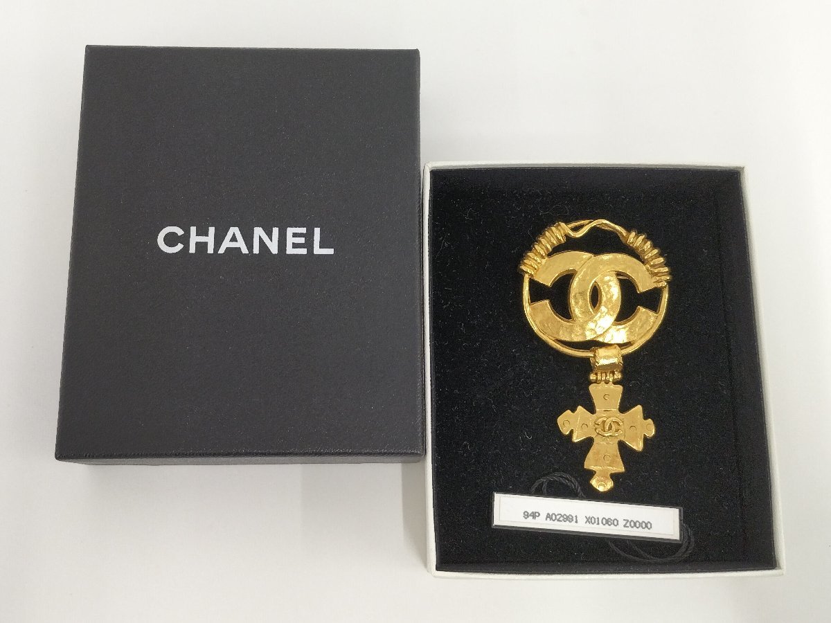 ○シャネル CHANEL ブローチ ココマーク ゴールド 94P[Jコレ]978 T