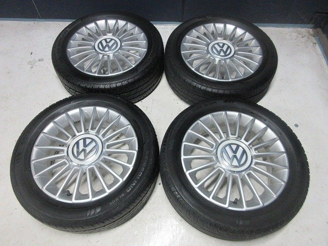 ◆VWアップUP純正15インチ4穴PCD100アルミホイール4本★2021年製185/55R15タイヤ付◆KIS