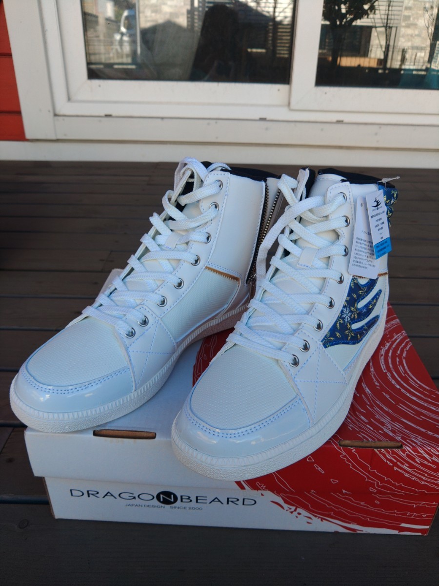 DRAGONBEARD DB-2605J WHI/BLU 26cm 未使用　タグ付き　ドラゴンベアード