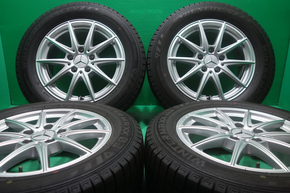 L229-22 送料無料 205/60R16 スタッドレス 4本セット DUNLOP WM03 8分山 溝たっぷり ベンツ純正 Aクラス W177 Bクラス W247 Cクラス W205