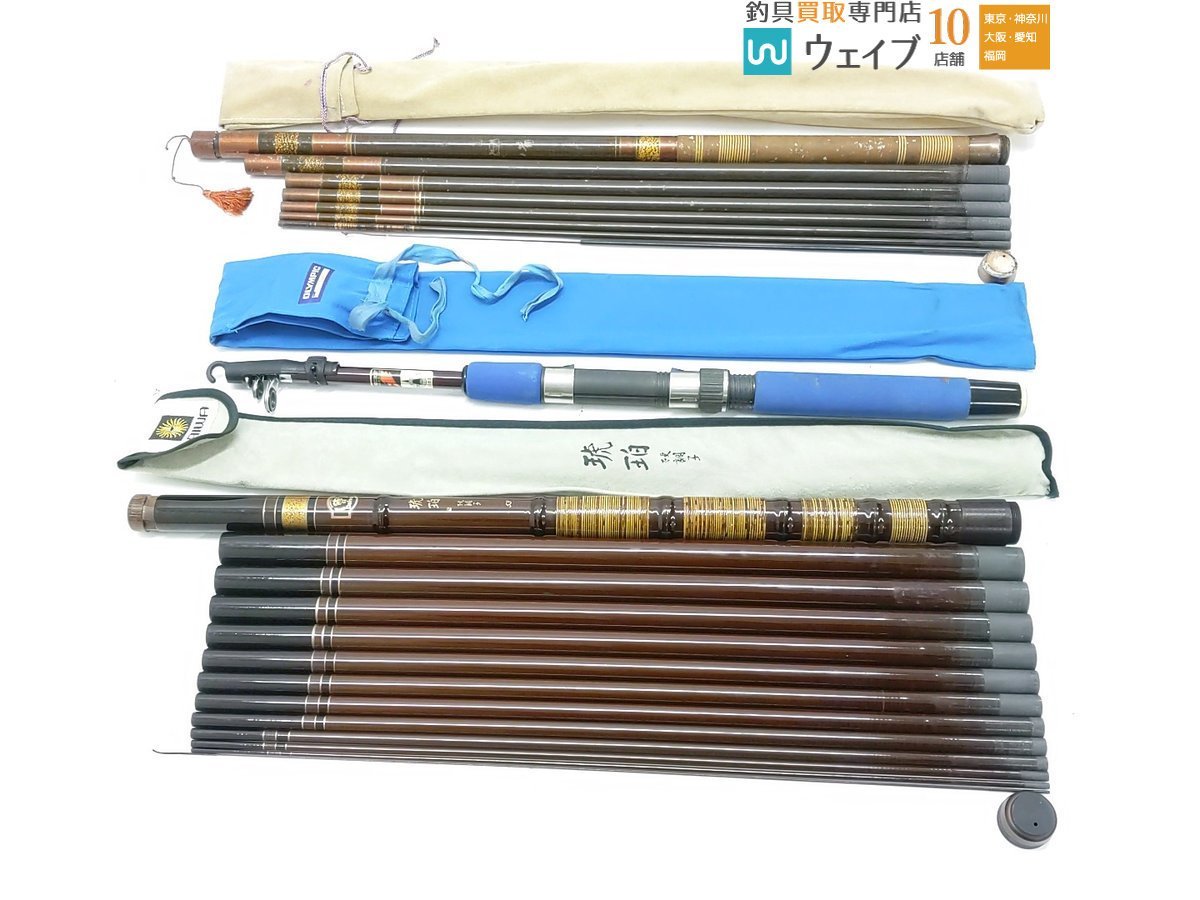 ダイワ 琥珀 硬調子 53、オリムピック 純世紀 パルボーイ 160 等 渓流、振出竿 計3点セット