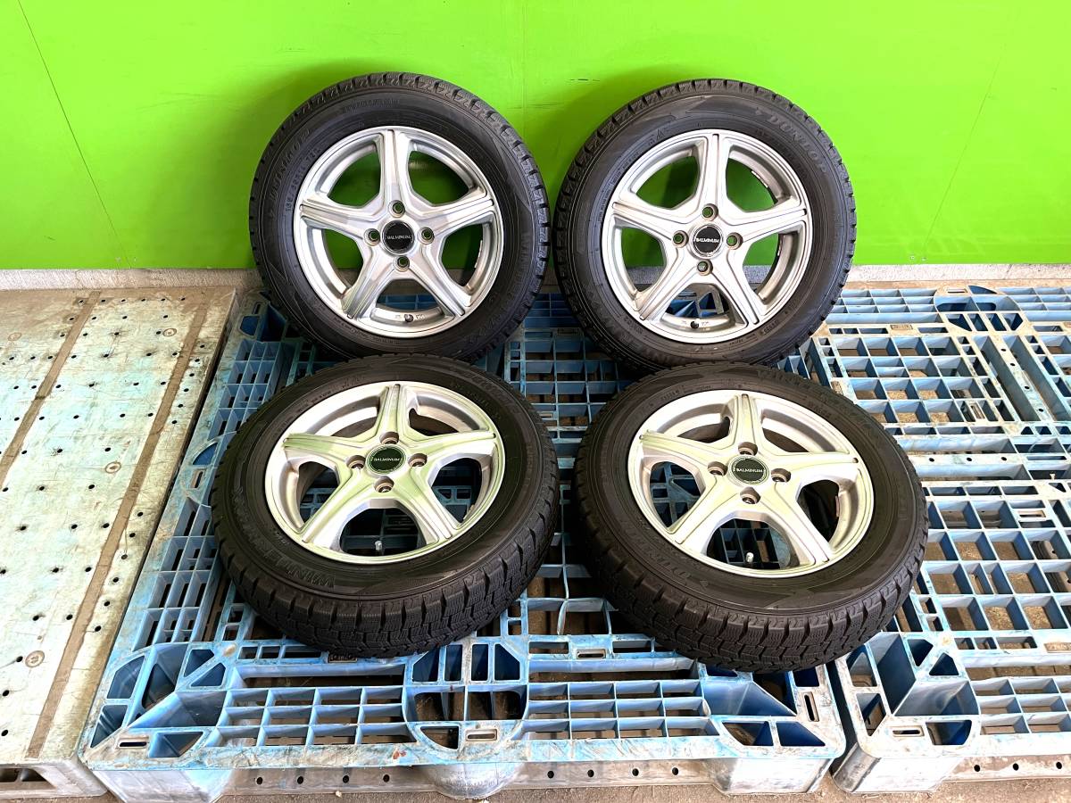 スタッドレスタイヤ&アルミホイール4本セット 165/65R14 14X4.5J +45 PCD100 4H ALLOY WHEELS ...